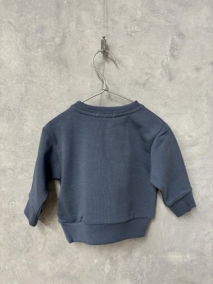 画像3: 40%off   2024秋冬 FITH   サラサラ裏毛 ロゴアップリケ プルオーバー  14;ブルー (3)