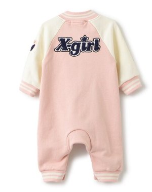画像3:  30%off X-girl kids  刺しゅうスタジャンカバーオール  サイズ;70cm (3)