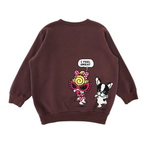 画像2: Hystericmini  BEST FRIENDS FOREVER 裏起毛トレーナー  70:ブラウン (2)