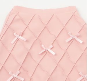 画像3: 40%off   by LOVEiT   ピンタックビジューリボンスカート(インパンつき)   (3)
