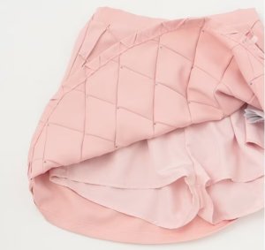 画像2: 40%off   by LOVEiT   ピンタックビジューリボンスカート(インパンつき)   (2)