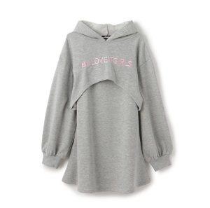 画像1: 30%off   by LOVEiT  　　パーカー付きワンピース　　86:M.グレー (1)