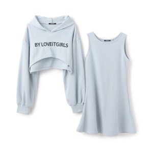 画像2: 40%off   by LOVEiT  　　パーカー付きワンピース　　86:M.グレー (2)
