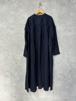 画像4: Clip tab　リネンフリルワンピース　　490：ネイビー　サイズ；2 (4)