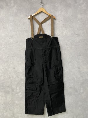 画像1: 40%off    2024秋冬　DENIMDUNGAREE　  ミリタリーモールスキンオーバーオール   2：黒 (1)