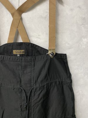 画像2: 50%off    　DENIMDUNGAREE　  ミリタリーモールスキンオーバーオール   2：黒　　サイズ；02 (2)