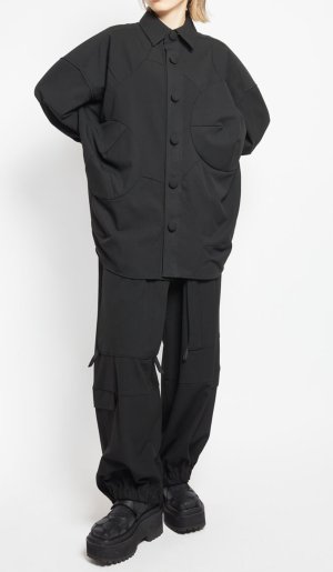 画像7: 40%off   2024AW　gomme　　サークルシームブラウス　　2：黒　　サイズ；M (7)