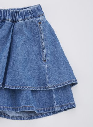 画像3: OCEAN&GROUND　デニムフリルショートパンツ (3)