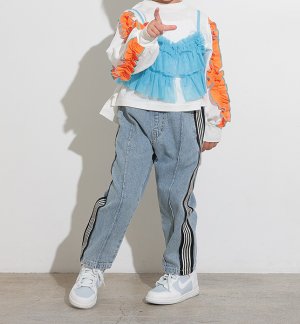 画像4: OCEAN&GROUND　デニムトラックパンツ (4)