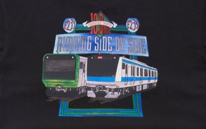 画像5: OCEAN&GROUND　JR山手線京浜東北線プリントロンT ・JR東日本コラボ　　　　カラー；ブラック (5)