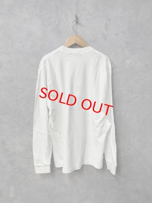 画像3: ALL HOURS 　　HEAVY WEIGHT PIGMENT DYED L/S TEE     A.WHITE    サイズ；1 (3)