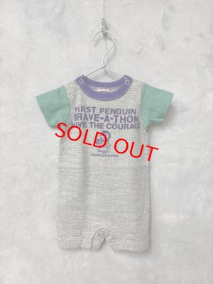 画像1: 2025春夏　DENIMDUNGAREE　テンジク PENGUIN BABY ロンパース　　91：クレイジー (1)