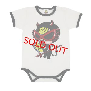 画像1: MY FIRST HYSTERIC　DEVILIKIN ギミック ループラス天竺 半袖ロンパース　　00:ホワイト　 (1)