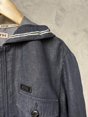 画像2: 40%off 2025春夏 FITH   綿麻デニム マリン ブルゾン 4;紺 (2)