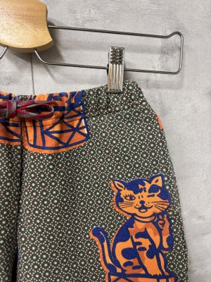 画像2: 40%off 2025春夏　GTH　  裏毛総柄パンツ　　7；茶 (2)