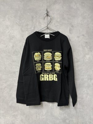 画像1: 2025春夏　GROOVY　COLORS　　天竺　GROOVY BURGERS　L/S　TEE　　2；黒 (1)