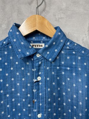 画像2: 40%off 2025春夏 FITH   二重織ドットワンピース  14;ブルー (2)