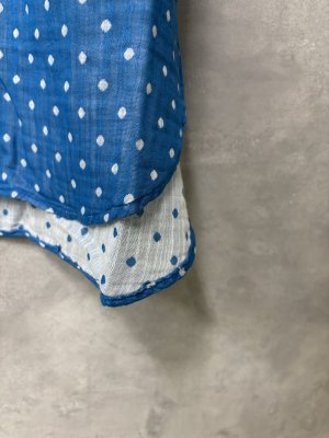 画像3: 40%off 2025春夏 FITH   二重織ドットワンピース  14;ブルー (3)