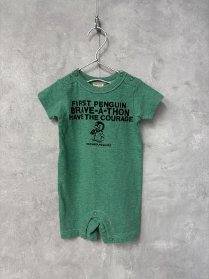 画像1: 2025春夏　DENIMDUNGAREE　テンジク PENGUIN BABY ロンパース　　28：淡緑 (1)