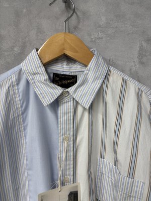 画像2: 40%off 2025春夏　GTH　  MIXストライプシャツ　14；ブルー (2)