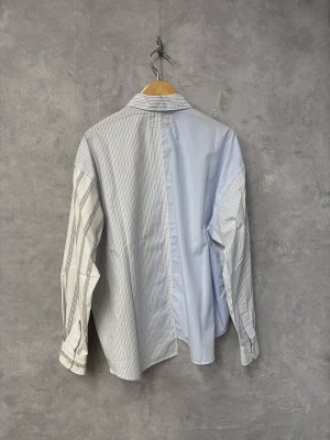 画像3: 40%off 2025春夏　GTH　  MIXストライプシャツ　14；ブルー (3)