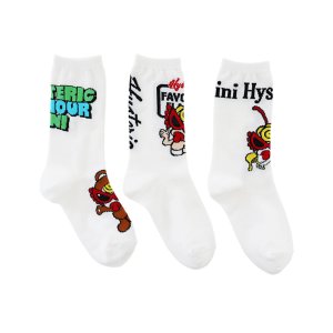 画像2: Hystericmini MINI TEDDY LITTLE BEE 3Pソックス   00;ホワイト (2)