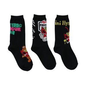 画像2: Hystericmini MINI TEDDY LITTLE BEE 3Pソックス   10;ブラック (2)