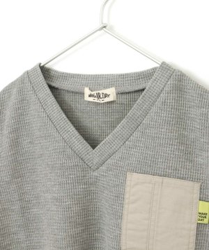 画像3: MakeYourDay　　ワッフルかぶりベスト　　　グレー　　サイズ；160 (3)
