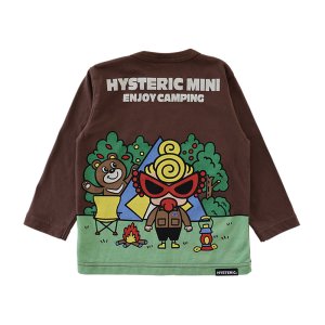 画像3: MY FIRST HYSTERIC MINI'S CAMPING JOURNEY 長袖Tシャツ   70;ブラウン (3)