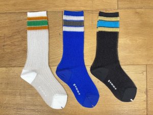 画像1: ☆2025SS　gomme　ラインソックス　　サイズ；F (1)