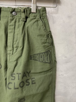 画像2: 40%off 2025春夏 DENIMDUNGAREE  	 ミリタリーバックサテン PN  9;カーキ (2)