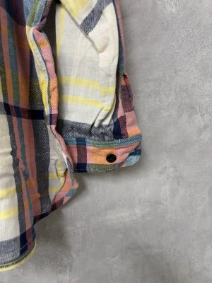 画像4: 40%off 2025春夏 DENIMDUNGAREE 	  オオガラチェック シャツ   3;グレー (4)