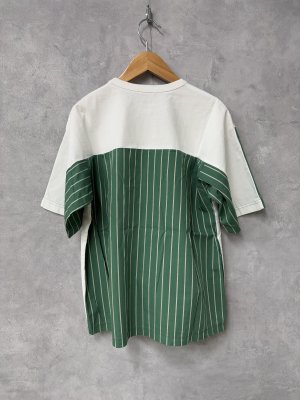 画像3: 40%off 2025春夏 FITH   さらさら天竺*ストライプ Tシャツ  1;白 サイズ;150 (3)