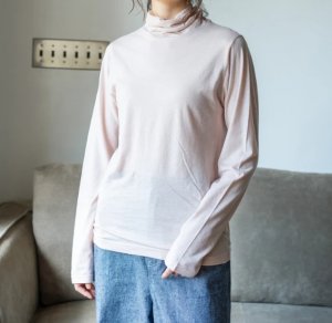 画像3: 30%off YARRA  　　コットンリネンタートルプルオーバー　　99；ブラック　　　FREE (3)