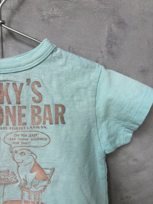 画像2: 40%off 2025春夏 DENIMDUNGAREE   ビンテージテンジク CHEER TEE  44;ライトブルー (2)