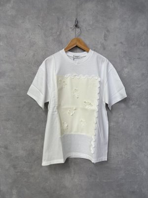 画像1: 2025SS   フランキーグロウ　SYNTHETIC LEATHER ART TEE      WHITE (1)