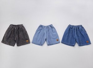画像1: OCEAN&GROUND　Jr.　タックデニムワイドショーツ (1)