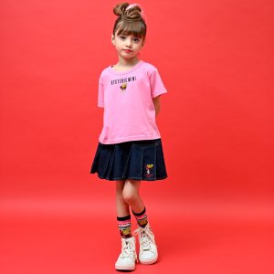 画像3: Hystericmini　ANGEL MINI ショート丈 半袖Tシャツ　　25；ピンク (3)
