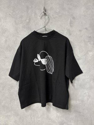 画像1: 2025春夏   nunuforme 　手書きサングラスinuinuT      Black (1)