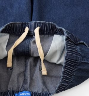 画像4: GLAZOS  　ストレッチデニム・ジョガーパンツ　　58；DE・ブルー (4)