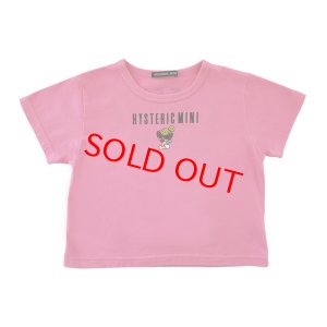 画像1: Hystericmini　ANGEL MINI ショート丈 半袖Tシャツ　　25；ピンク (1)