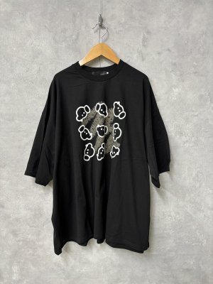 画像1: 2025春夏   nunuforme 　inuinu総柄T  Black (1)
