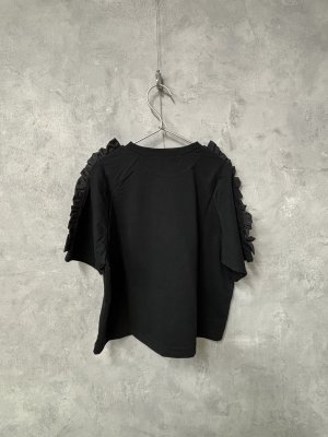 画像3: 40%off 2025春夏   nunuforme  ショルダーフリルT   Black (3)