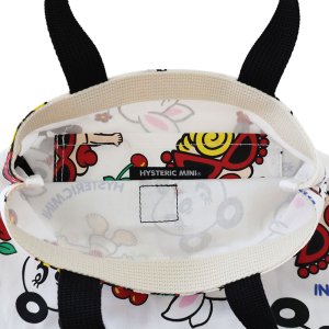 画像4: Hystericmini LOVELY FRIENDS総柄 ミニトート  04;ホワイト系 (4)
