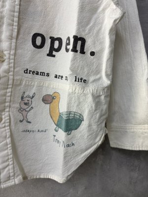 画像3: 40%off 2025春夏 DENIMDUNGAREE  	  シーチング リメイク シャツ 1;白 (3)