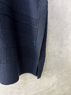 画像2: 40%off 2025春夏　GC　	コットンボーダーサイドオープンベスト　　4；紺 (2)