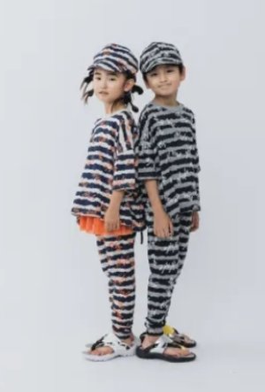 画像5: 40%off 2025春夏   nunuforme  NUNUボーダーレギンス       Black×White (5)