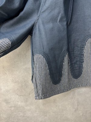 画像2: 40%off 2025春夏   nunuforme  WAVEヒッコリーパンツ   NAVY (2)