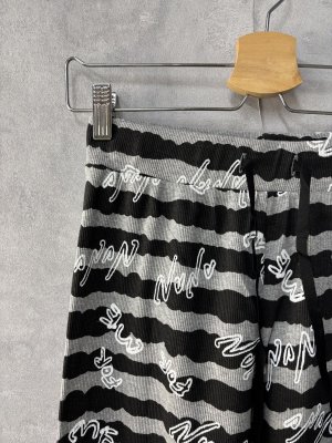 画像2: 40%off 2025春夏   nunuforme  NUNUボーダーレギンス       Black×White (2)