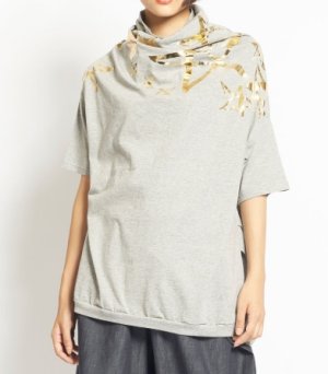 画像5: 40%off 　2025SS   　gomme　スターハイネックコクーンＴ　2；トップグレー　　サイズ；M (5)